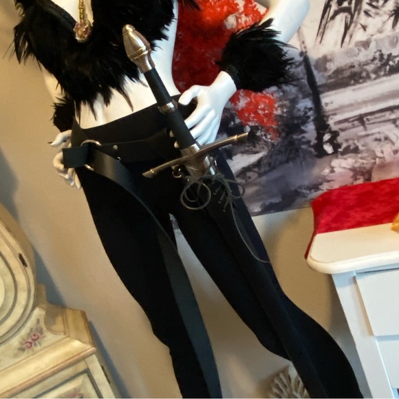 Middle Ages Medieval Knight King Warriors  Sword With Scabbard For Hallo… - Picture 6 of 8